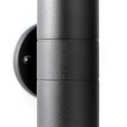 Applique murale extérieure JANDY 2L noir métal/verre - BRILLIANT - G