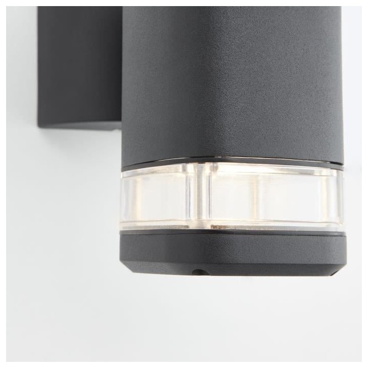 Applique extérieure - JANDY - noir - métal/verre - GU10 max 18W - IP44 Applique extérieure - JANDY - noir - métal/verre - GU10 max 18W - IP44