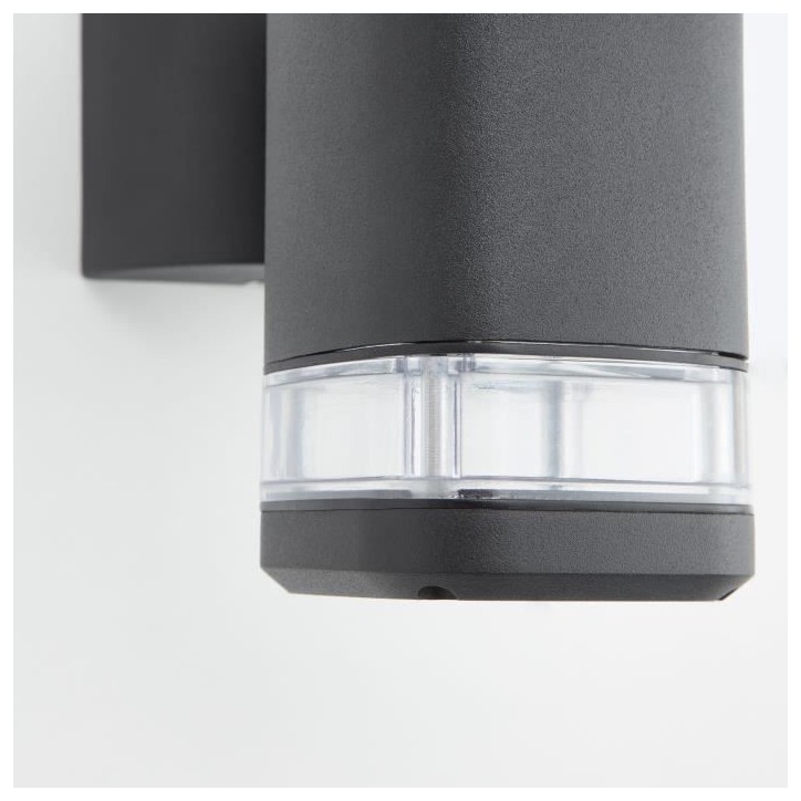 Applique extérieure - JANDY - noir - métal/verre - GU10 max 18W - IP44 Applique extérieure - JANDY - noir - métal/verre - GU10 max 18W - IP44