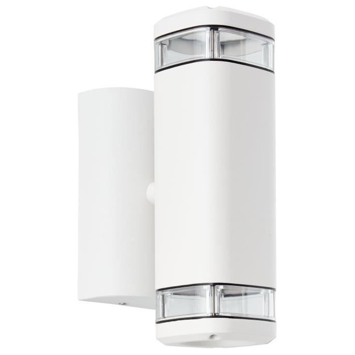 Applique extérieure - BRILLIANT - JANDY - Blanc - Métal/verre - GU10 max 2x18W - IP44 Applique extérieure - BRILLIANT - JANDY - Blanc - Métal/verre - GU10 max 2x18W - IP44