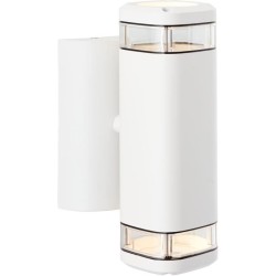 Applique extérieure - BRILLIANT - JANDY - Blanc - Métal/verre - GU10