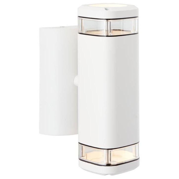 Applique extérieure - BRILLIANT - JANDY - Blanc - Métal/verre - GU10 max 2x18W - IP44 Applique extérieure - BRILLIANT - JANDY - Blanc - Métal/verre - GU10 max 2x18W - IP44
