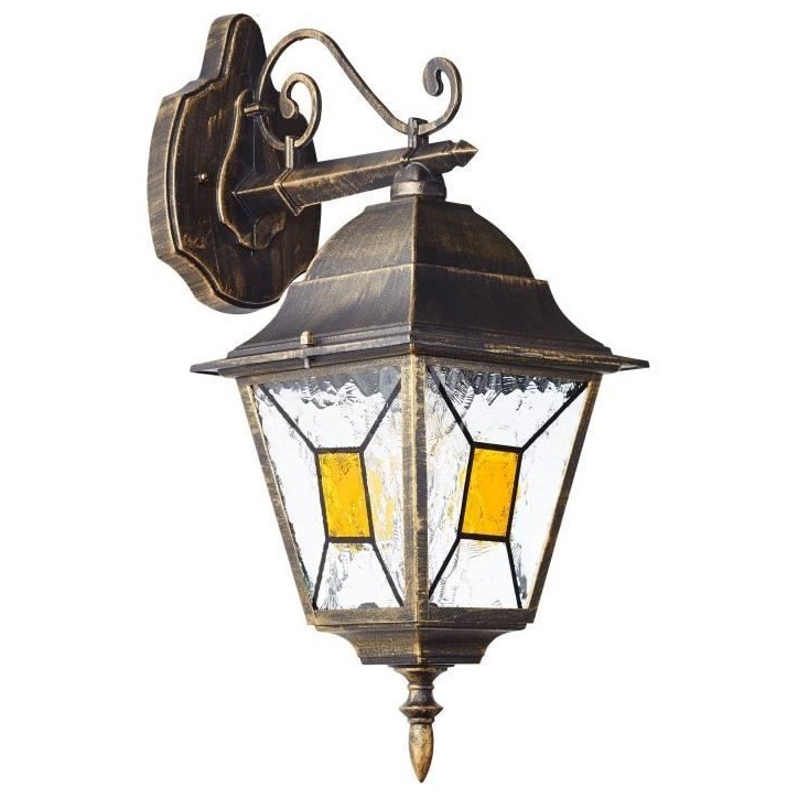 Applique extérieure descendante - BRILLIANT - JANEL - Métal/verre - Noir - E27 max 60W Applique extérieure descendante - BRILLIANT - JANEL - Métal/verre - Noir - E27 max 60W