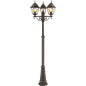 Lampadaire extérieur JANEL - BRILLIANT - noir doré - métal/verre - 3x60W - IP44 Lampadaire extérieur JANEL - BRILLIANT - noir doré - métal/verre - 3x60W - IP44