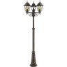 Lampadaire extérieur JANEL - BRILLIANT - noir doré - métal/verre -