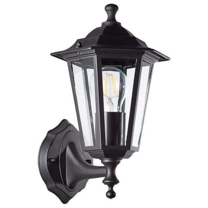 Applique extérieure - BRILLIANT - CARLEEN - Métal/verre - Noir - E27 max 60W Applique extérieure - BRILLIANT - CARLEEN - Métal/verre - Noir - E27 max 60W
