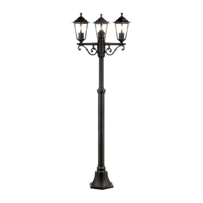 Lampadaire extérieur 3L CARLEEN - BRILLIANT - noir - métal/verre - 2