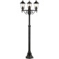 Lampadaire extérieur 3L CARLEEN - BRILLIANT - noir - métal/verre - 200x61cm - IP44 Lampadaire extérieur 3L CARLEEN - BRILLIANT - noir - métal/verre - 200x61cm - IP44