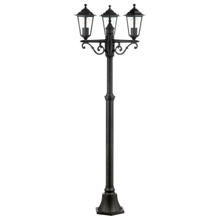 Lampadaire extérieur 3L CARLEEN - BRILLIANT - noir - métal/verre - 200x61cm - IP44 Lampadaire extérieur 3L CARLEEN - BRILLIANT - noir - métal/verre - 200x61cm - IP44