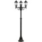 Lampadaire extérieur 3L CARLEEN - BRILLIANT - noir - métal/verre - 200x61cm - IP44 Lampadaire extérieur 3L CARLEEN - BRILLIANT - noir - métal/verre - 200x61cm - IP44