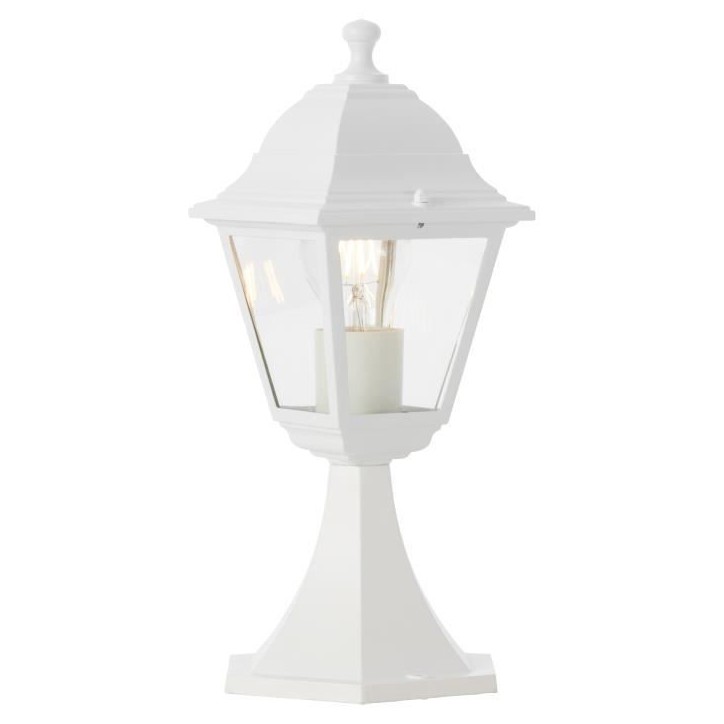 Borne extérieure NISSIE blanc - Brilliant - Métal/verre - IP44 - 1xE27 60W