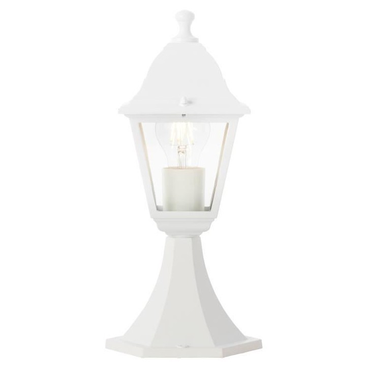 Borne extérieure NISSIE blanc - Brilliant - Métal/verre - IP44 - 1xE27 60W