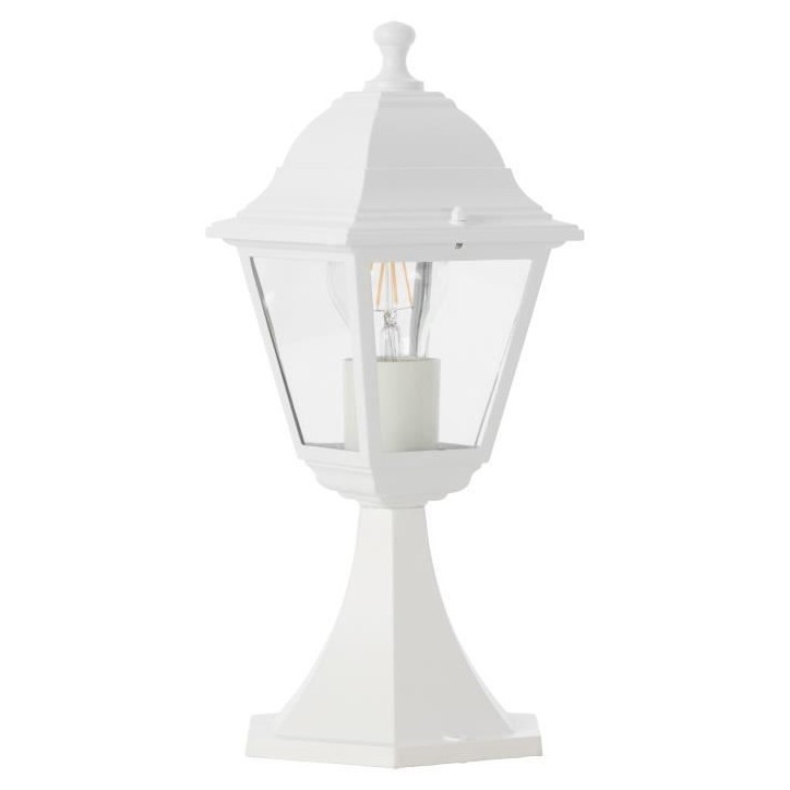 Borne extérieure NISSIE blanc - Brilliant - Métal/verre - IP44 - 1xE27 60W