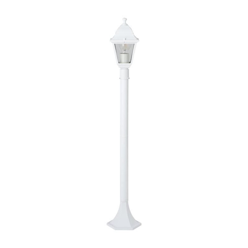 Lampadaire extérieur - BRILLIANT - NISSIE - Blanc - Métal/Verre - 1x