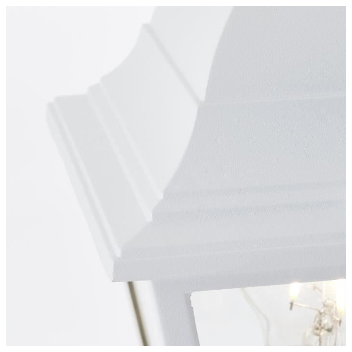 Lampadaire extérieur - BRILLIANT - NISSIE - Blanc - Métal/Verre - 1xE27 60W - IP44