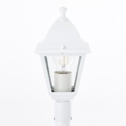 Lampadaire extérieur - BRILLIANT - NISSIE - Blanc - Métal/Verre - 1x