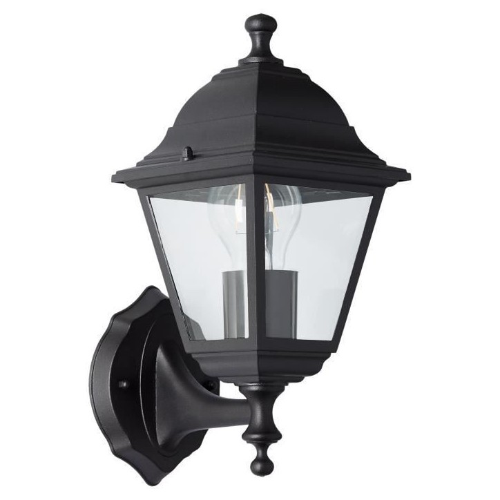 Applique extérieure montante NISSIE - BRILLIANT - noir métal/verre - E27 1x60W