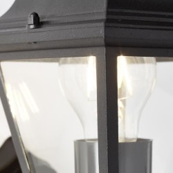 Applique extérieure montante NISSIE - BRILLIANT - noir métal/verre -