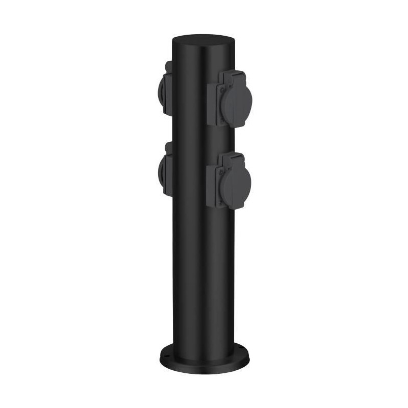 BRILLIANT - DODY Borne avec 4 prises noir métal/plastique E27 LED xW BRILLIANT - DODY Borne avec 4 prises noir métal/plastique E27 LED xW