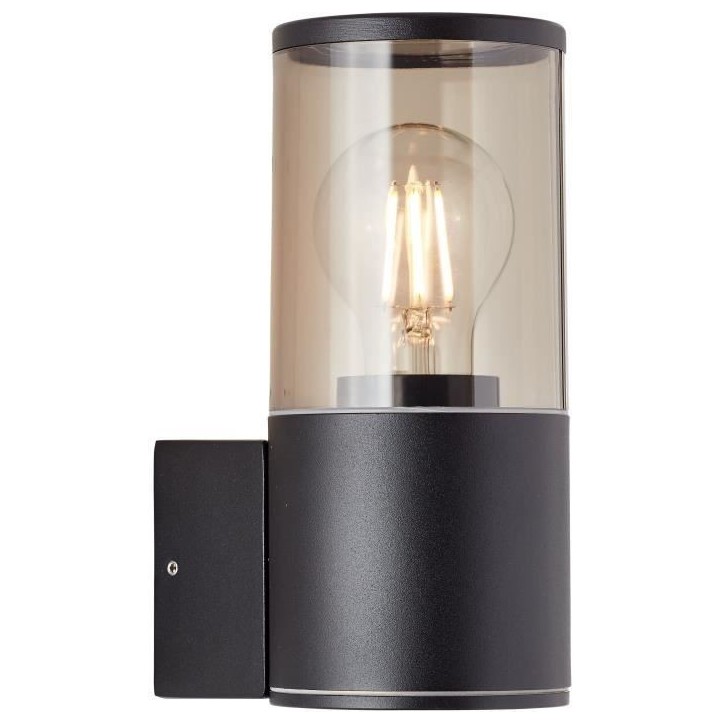 Applique extérieure SERGIORO - BRILLIANT - Aluminium/Plastique - Noir depoli - E27 20W - IP44