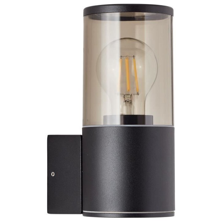 Applique extérieure SERGIORO - BRILLIANT - Aluminium/Plastique - Noir depoli - E27 20W - IP44