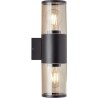 Applique extérieure SERGIORO - BRILLIANT - noir depoli - 2xE27 20W -