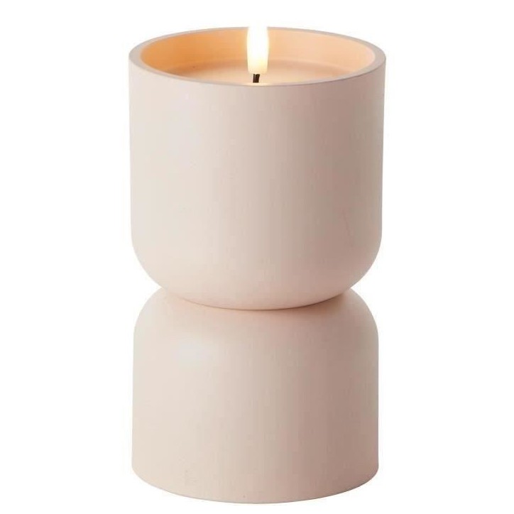 Lampe de table d'extérieur- BRILLIANT - LOVERE - Plastique - 3 W - Forme bougie - Beige et brun clair