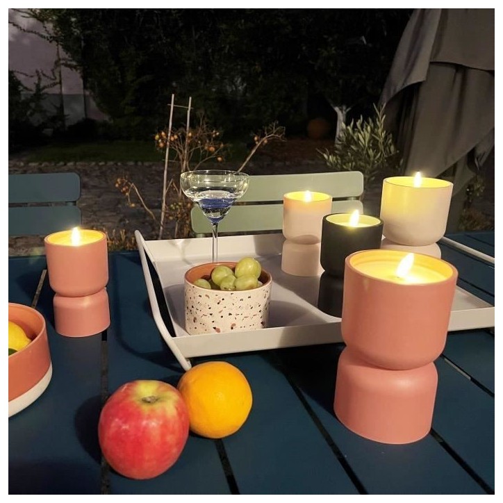 Lampe de table d'extérieur - BRILLIANT - LOVERE - Forme bougie - Plastique - 3 W - Terre cuite Lampe de table d'extérieur - BRILLIANT - LOVERE - Forme bougie - Plastique - 3 W - Terre cuite