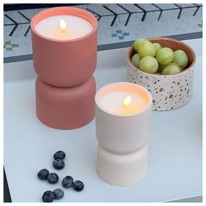 Lampe de table d'extérieur - BRILLIANT - LOVERE - Forme bougie - Plastique - 3 W - Terre cuite
