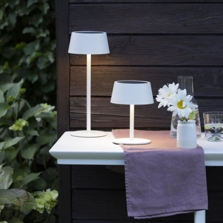 Lampe de table d'extérieur - BRILLIANT - PICCO - LED et solaire - Métal et plastique - 5 W - Blanc