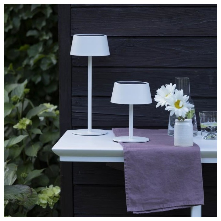 Lampe de table d'extérieur - BRILLIANT - PICCO - LED et solaire - Métal et plastique - 5 W - Blanc Lampe de table d'extérieur - BRILLIANT - PICCO - LED et solaire - Métal et plastique - 5 W - Blanc