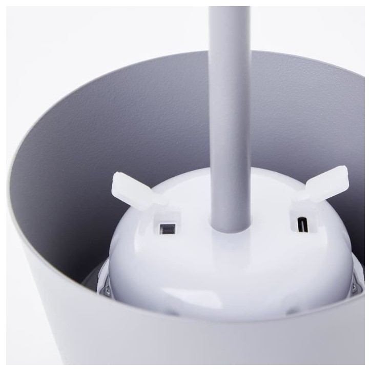 Lampe de table d'extérieur - BRILLIANT - PICCO - LED et solaire - Métal et plastique - 5 W - Gris dépoli Lampe de table d'extérieur - BRILLIANT - PICCO - LED et solaire - Métal et plastique - 5 W - Gris dépoli