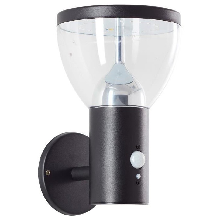 Applique extérieure - BRILLIANT - TULIP - LED et solaire - Détecteur de mouvement - Acier inoxydable et plastique - 4 W - Noir Applique extérieure - BRILLIANT - TULIP - LED et solaire - Détecteur de mouvement - Acier inoxydable et plastique - 4 W - Noir