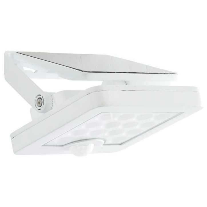 Applique extérieure - BRILLIANT - LUTON - LED et solaire - Détecteur de mouvement - Plastique et métal - 4 W - Blanc
