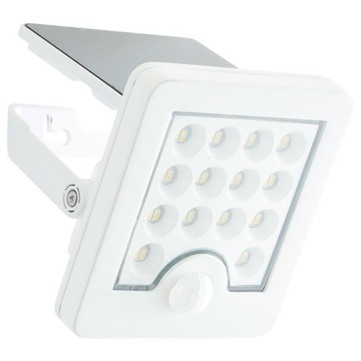Applique extérieure - BRILLIANT - LUTON - LED et solaire - Détecteur de mouvement - Plastique et métal - 4 W - Blanc