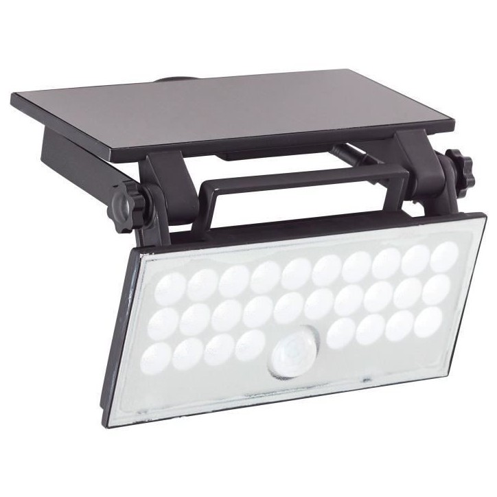 Applique extérieure - BRILLIANT - LUTON - LED et solaire - Détecteur de mouvement - Plastique et métal - 4 W - Noir Applique extérieure - BRILLIANT - LUTON - LED et solaire - Détecteur de mouvement - Plastique et métal - 4 W - Noir