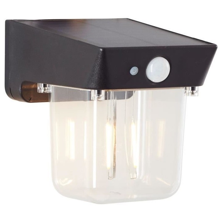 Applique extérieure - BRILLIANT - PARSON - LED et solaire - Détecteur de mouvement - Plastique - 3,7 W - Noir Applique extérieure - BRILLIANT - PARSON - LED et solaire - Détecteur de mouvement - Plastique - 3,7 W - Noir