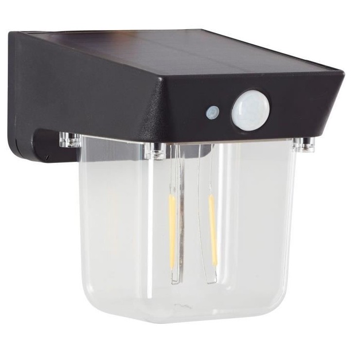 Applique extérieure - BRILLIANT - PARSON - LED et solaire - Détecteur de mouvement - Plastique - 3,7 W - Noir Applique extérieure - BRILLIANT - PARSON - LED et solaire - Détecteur de mouvement - Plastique - 3,7 W - Noir