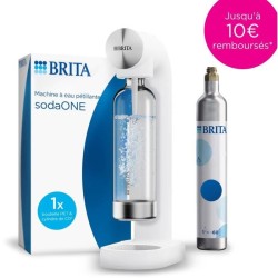 Machine a soda BRITA - SodaONE Blanche - 1 Bouteille 1L et 1 Cylindre