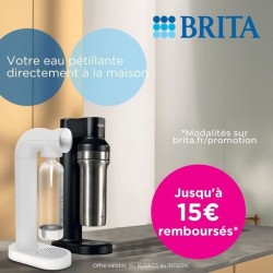 Machine a soda BRITA - SodaONE Blanche - 1 Bouteille 1L et 1 Cylindre de CO2 inclus