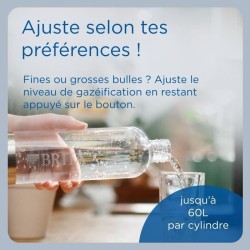 Machine a soda BRITA - SodaONE Blanche - 1 Bouteille 1L et 1 Cylindre