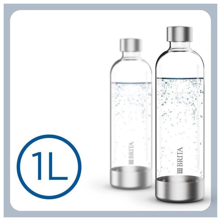Pack 2 Bouteilles BRITA - Pour machine SodaONE - Capacité 1L - PET