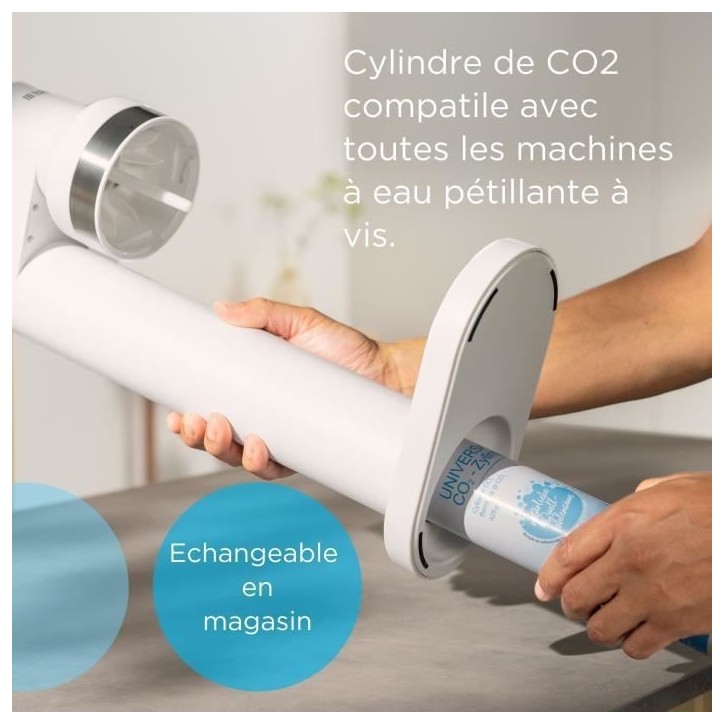 Machine a soda BRITA - SodaTRIO Blanche - 1 Bouteille 1L et 1 Cylindre de CO2 inclus Machine a soda BRITA - SodaTRIO Blanche - 1 Bouteille 1L et 1 Cylindre de CO2 inclus