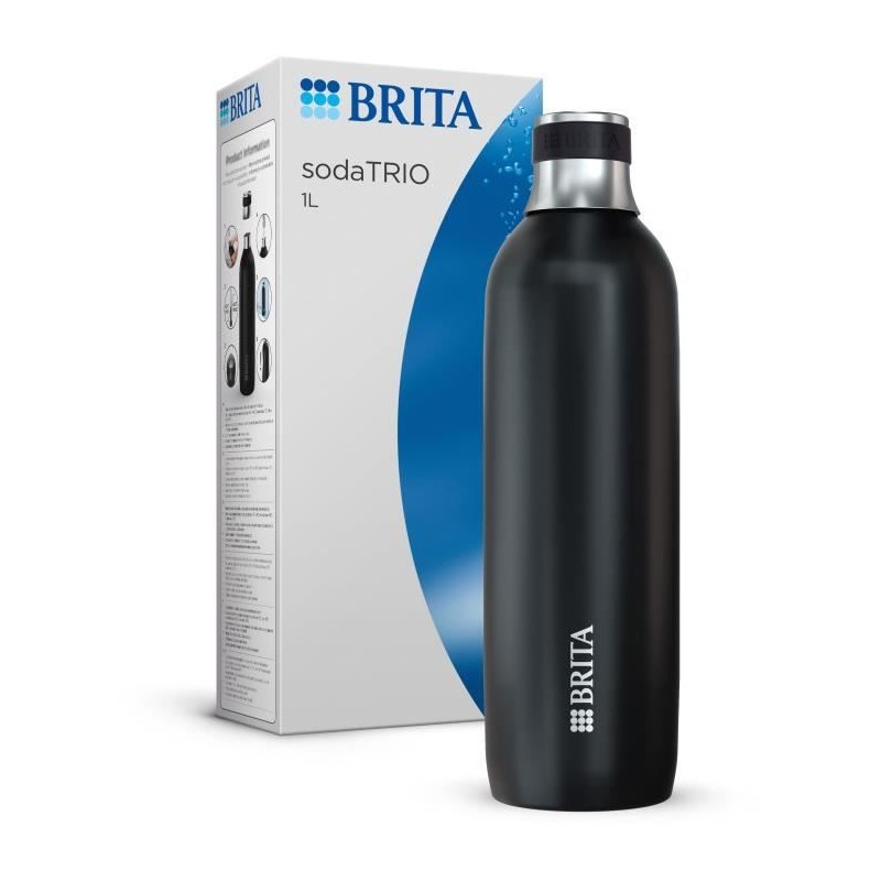 Bouteille isotherme BRITA - Compatible SodaTRIO - Capacité 1L - Acier Bouteille isotherme BRITA - Compatible SodaTRIO - Capacité 1L - Acier