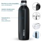 Bouteille isotherme BRITA - Compatible SodaTRIO - Capacité 1L - Acier Inoxydable - Noire Bouteille isotherme BRITA - Compatible SodaTRIO - Capacité 1L - Acier Inoxydable - Noire