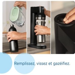 Bouteille isotherme BRITA - Compatible SodaTRIO - Capacité 1L - Acier