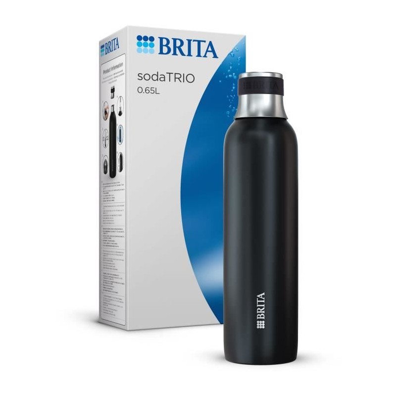 Bouteille isotherme BRITA - Compatible SodaTRIO - Capacité 0,65L - Ac Bouteille isotherme BRITA - Compatible SodaTRIO - Capacité 0,65L - Ac