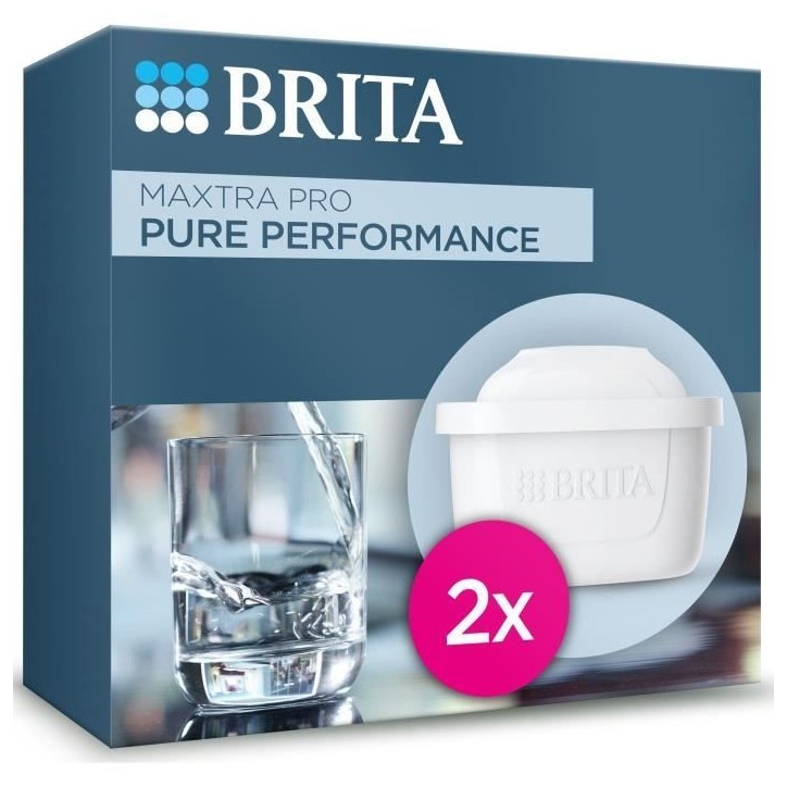 Cartouche BRITA - MAXTRA PRO Pure Performance All-In-1 - Pack de 2 - Jusqu'a 300L d'eau filtrée