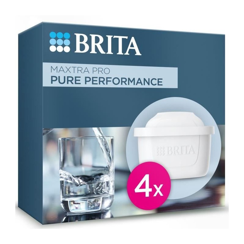 Cartouche BRITA - MAXTRA PRO Pure Performance All-In-1 - Pack de 4 - J Cartouche BRITA - MAXTRA PRO Pure Performance All-In-1 - Pack de 4 - J
