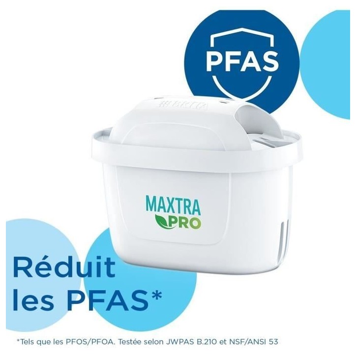 Carafe filtrante en verre BRITA - Model One bleue - Capacité 2,5L dont 1,5L d'eau filtrée - 1 Cartouche Maxtra Pro All-In-1 in Carafe filtrante en verre BRITA - Model One bleue - Capacité 2,5L dont 1,5L d'eau filtrée - 1 Cartouche Maxtra Pro All-In-1 in